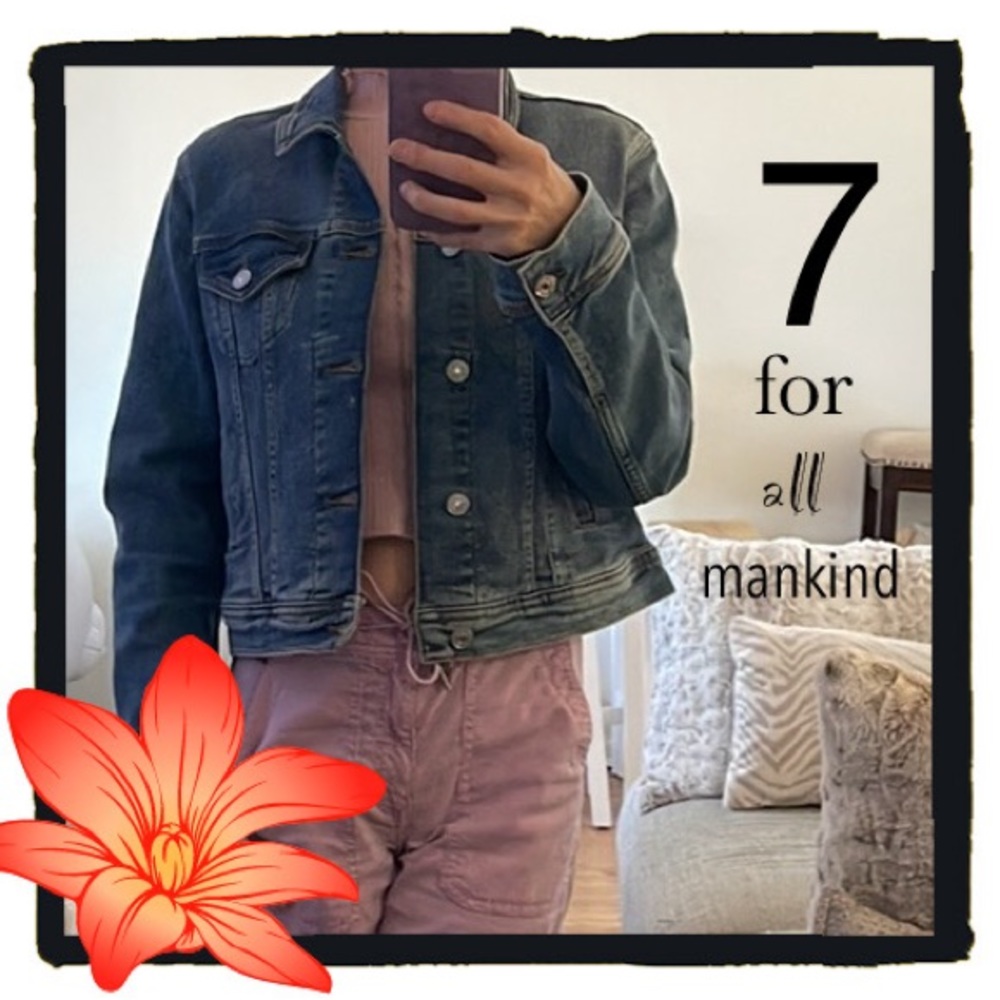 💕7 For All Mankind Classic Trucker Jacket in Lyme💕